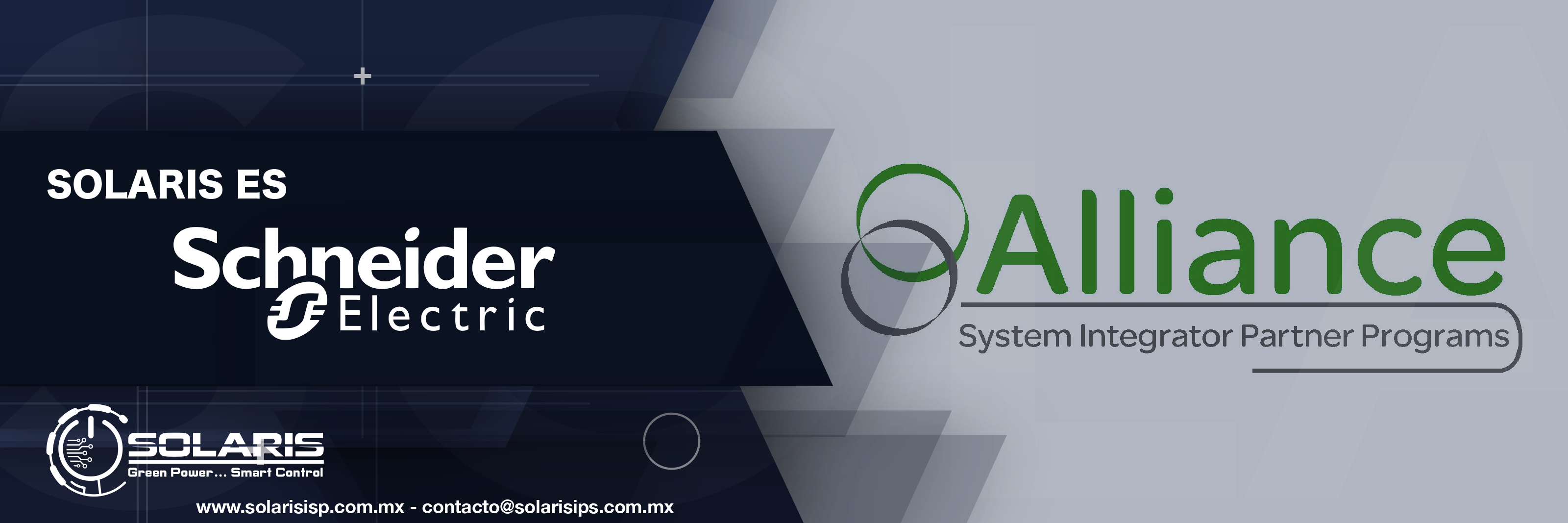 Como Alliance Partner de
                                Schneider Electric tenemos la cercanía y el soporte de una empresa mundial. <br><br> En solaris seguimos la normatividad, y desarrollamos una metodología propia para automatizar y mantener operativo su
                                proceso.